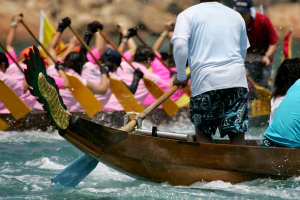 Dirigir Barco Dragão Uma Corrida — Fotografia de Stock