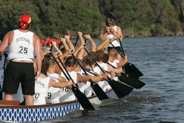 Dragon Boat Start Race Stock Image