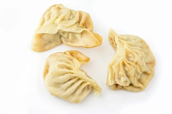 Chinese Steam Dumplings Isolated White — Stock Photo, Image