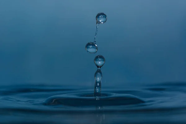 Gotas Água Limpa Closeup — Fotografia de Stock