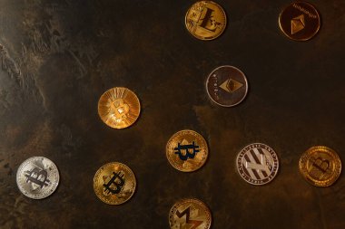 kripto para soyut arka plan üzerinde yalan