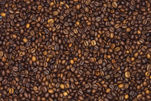 Кофейные Зерна Фон Текстуры Крупным Планом — стоковое фото