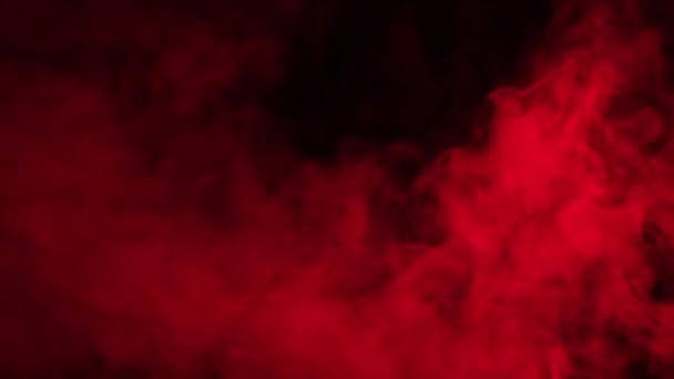 Czerwony dym na czarnym tle — Wideo stockowe