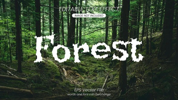 Forest Text Style Effect — Stock Vector
