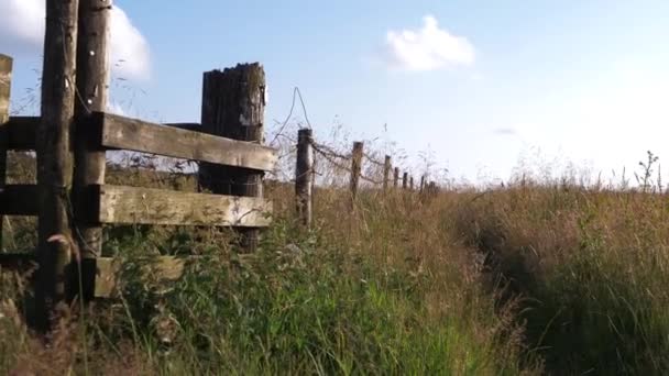 Rustikales Tor in der Landschaft des Yorkshire Peak District — Stockvideo