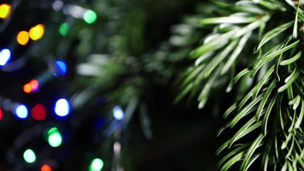 Weihnachtsbaum mit Bokeh Lichter funkeln im Hintergrund