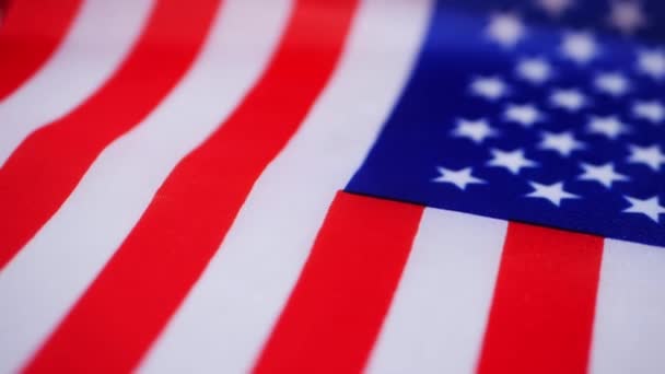 Sterne und Streifen Flagge der Vereinigten Staaten von Amerika — Stockvideo