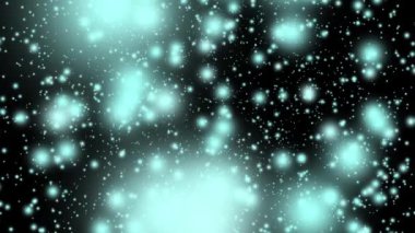 Siyah gökyüzü animasyonuna karşı ışık küreleri 