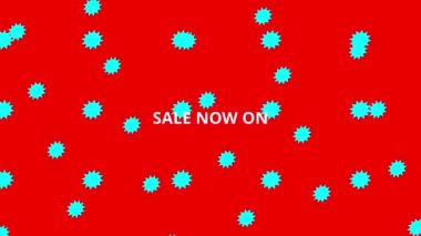 Şimdi animasyon kırmızı arka plan afişi yeşil yıldızlarda satılıyor.