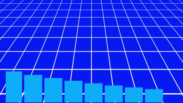 Gráfico de barras e linha mostra o crescimento do negócio — Vídeo de Stock