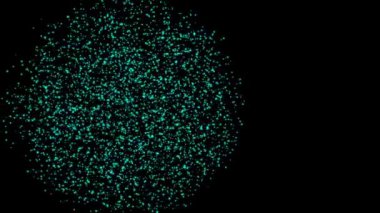 Siyah gökyüzüne karşı hareket eden ışıklar soyut animasyon 