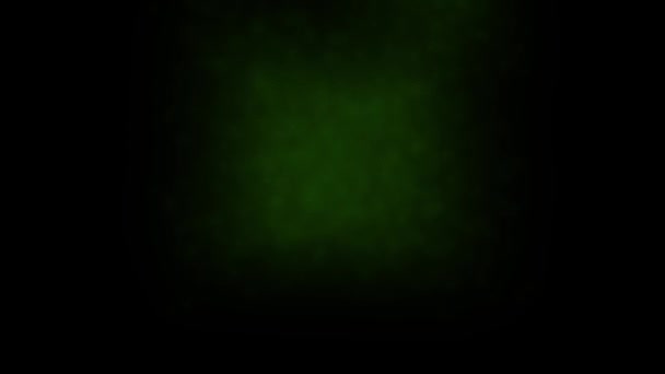 Groen rook licht achtergrond animatie op zwart banner — Stockvideo