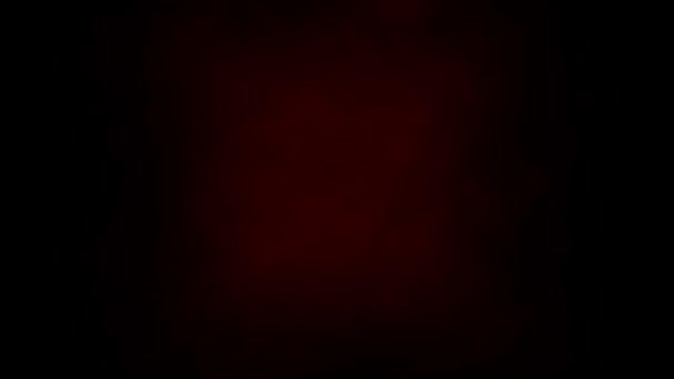 Red smoke light background animation on black banner — Stock Video