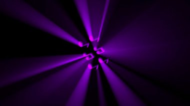 Siyah arkaplanda müzik notaları ve ışık ışınları 