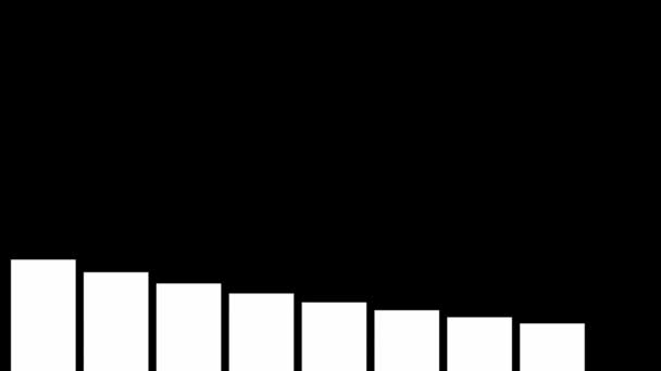 Grafico a barre mostra la crescita del business — Video Stock