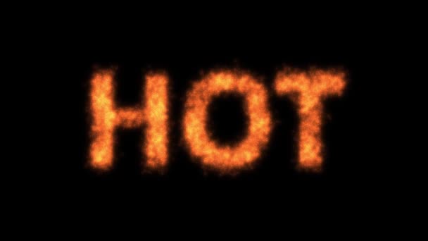 Hot animated with fire and flame effect — Video Stock