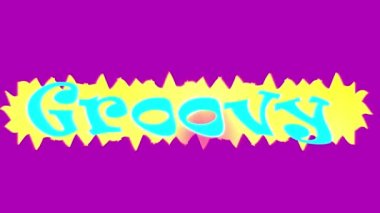 Groovy sixties hippy style background animation 