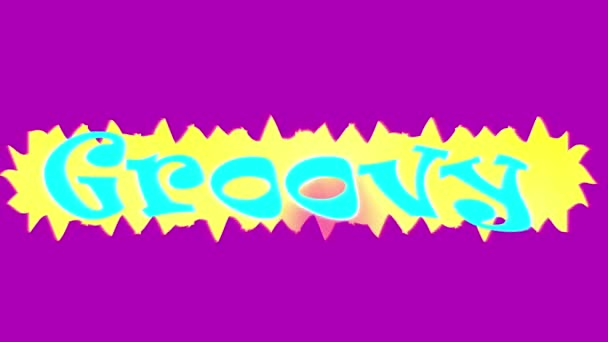 Groovy sextiotalet hippy stil bakgrund animation — Stockvideo