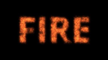 Fire animated with fire and flame effect on black background