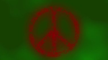 Eeerie peace symbol campaign for nuclear disarmament fades to black animation
