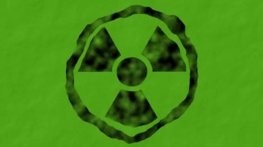 Peace symbol campaign for nuclear disarmament in green water effect animation