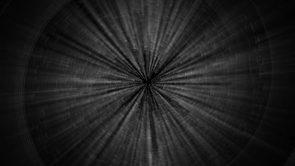 Geanimeerde achtergrond vortex van lichten roteren in zwarte ruimte — Stockvideo