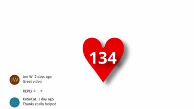 Likes and comments on successful social media channel 