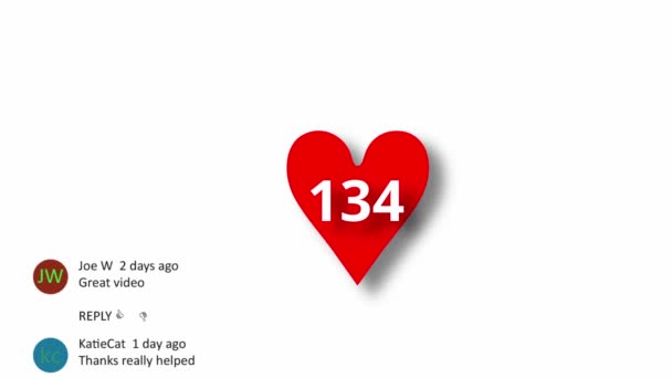 Gillar och kommenterar framgångsrika sociala medier — Stockvideo