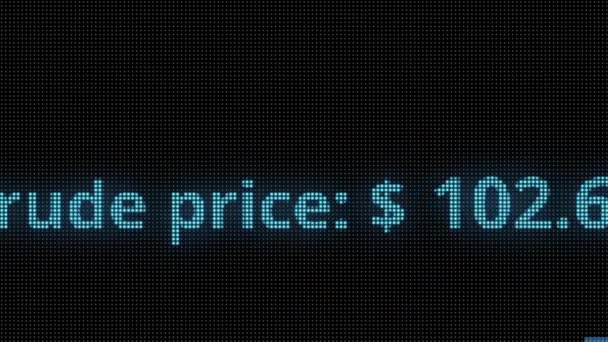 数码动画蓝色背景下的原油价格上涨 — 图库视频影像