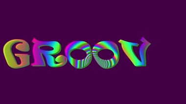 Modaya uygun 60 'lar hippi tarzı Psychedelic arkaplan animasyonu 