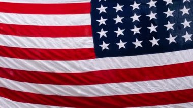 Amerika Birleşik Devletleri bayrak arkaplan zoom yavaş çekim seçici odak