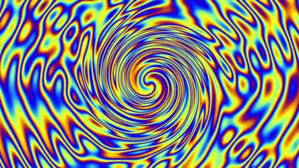 Sixties Hippie Stil Psychedelische Mehrfarbige Animation Hintergrund Abstrakt — Stockvideo