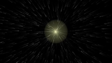 Fantezi uzayı arkaplanındaki ışıkların neon girdabı