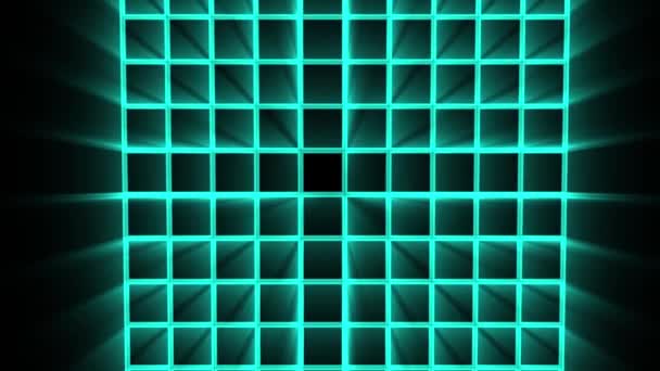 Geometric Square Grid Expands Animation — Stock Video