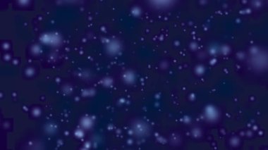 White snow particles falling against blue background animation 4k abstract