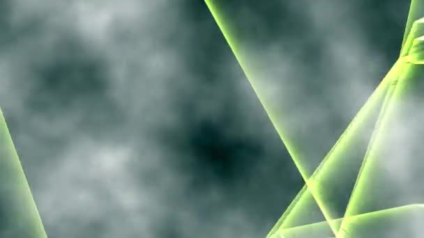 Futuristic Green Light Rays Moving Speed Smoke Abstract Animation Background — Stock video