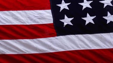 United States of America flag background close up zoom slow motion shot selective focus