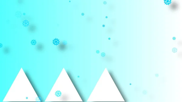 Christmas Trees Blue Snowfall Decoration Background Illustration — Foto de Stock