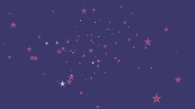 Stars float on blue background animation animation abstract