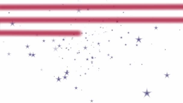 American Flag Concept Elections Flying Stars Background Red Blue White — Stockvideo
