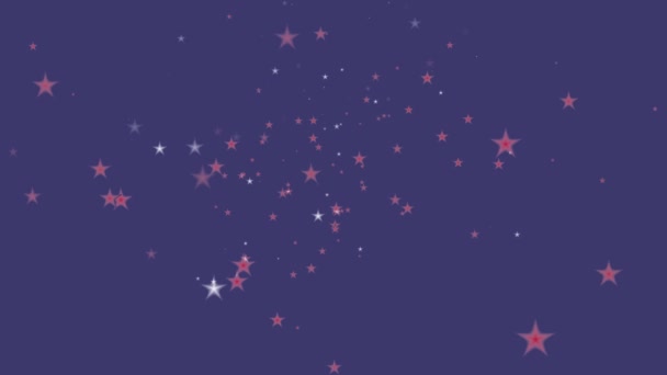 Stars Float Blue Background Animation Animation Abstract — ストック動画
