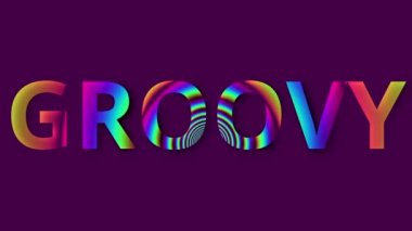 Modaya uygun 60 'lar hippi tarzı Psychedelic arkaplan animasyonu 