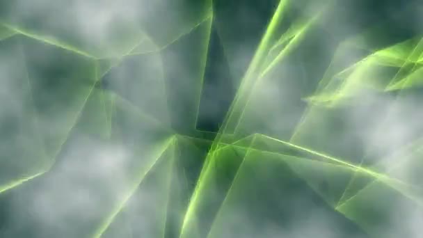 Futuristic Green Light Rays Moving Speed Smoke Abstract Animation Background — Stock video