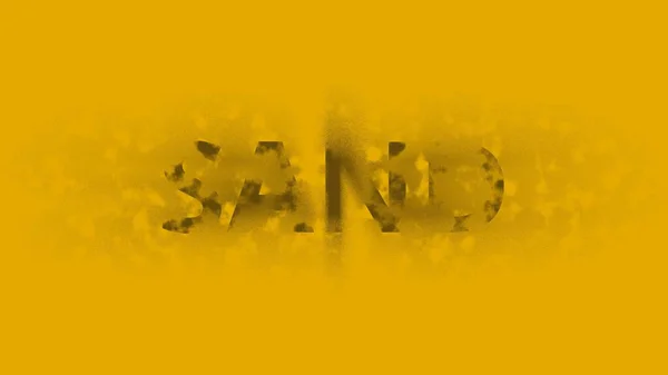 Sand Disintegrates Illustration Concept Yellow Background — Stok fotoğraf