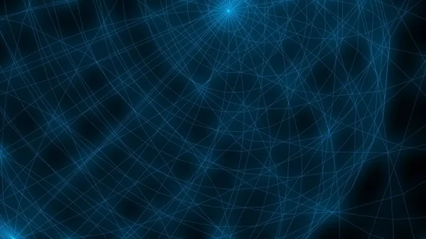 Futuristic Blue Globe Matrix Floating Space Abstract Animation — Zdjęcie stockowe