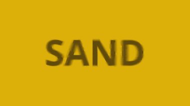 Sand disintegrates in breeze animation 4k concept