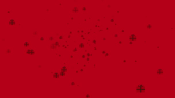 Christmas Gifts Falling Red Background Illustration — Wideo stockowe