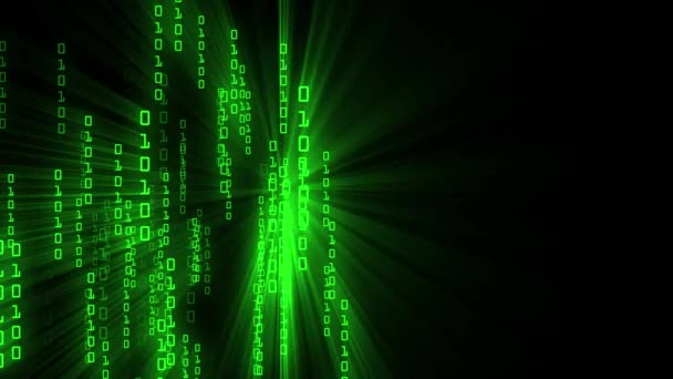 Binary Data Lights Concept Cyberspace Animation Data Background Animation — Video Stock