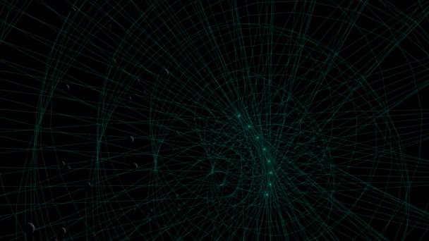 Planets Orbit Distant Deep Space Fantasy Animation Black Background — 图库视频影像