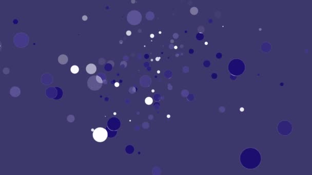 Blue White Circles Floating Blue Background Animation Abstract — Vídeos de Stock